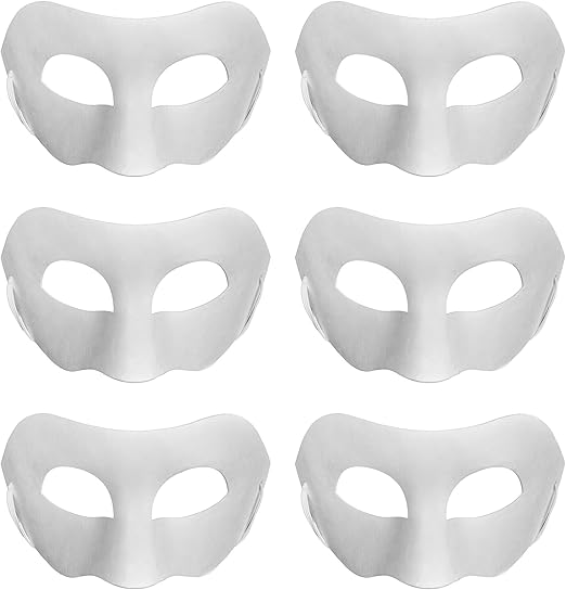 Amazon Com Aspire 6 Pcs Blank Diy Half Masks Craft Paper