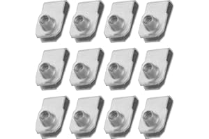 PATIKIL U-Style Clip-On Nut, 12 Pcs M5-0.8 Regular Extruded U-Nut U-Type Fasteners Hardware Nuts Manganese Steel for Automoti
