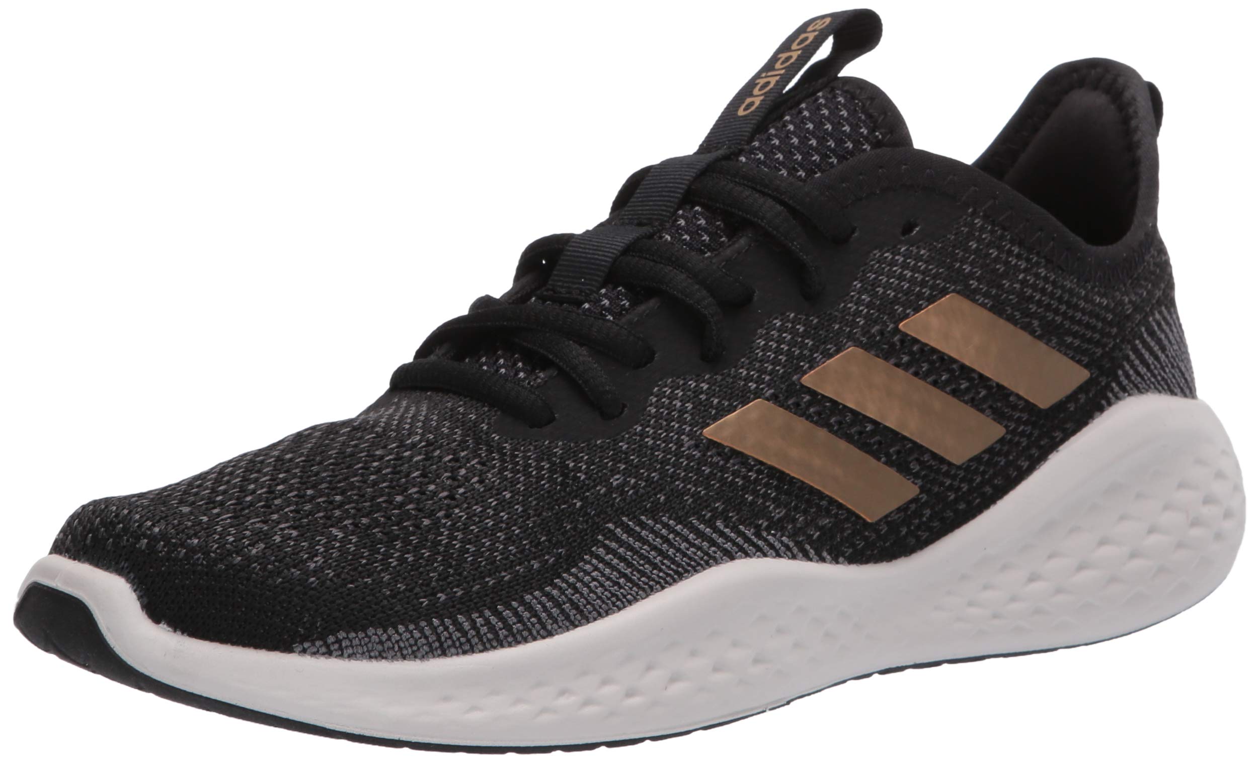 adidasWomen's Fluidflow Running Shoe, core Black/Tactile Gold Met./Grey Six, 10.5 M US