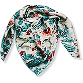 Helder Creek Co Western Cowboy Bandana Square Silky Wild Rags Cactus Pattern Tribal Scarves for Men & Women