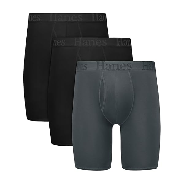 HANES MEN’S ORIGINALS SUPERSOFT BOXER BRIEF UNDERWEAR, TOTAL...