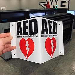 AED Sign 3D Projecting Location Inside AED Signs
