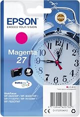 Epson 27 Magenta Alarm Clock Genuine DuraBrite Ultra Ink Cartridge Standard