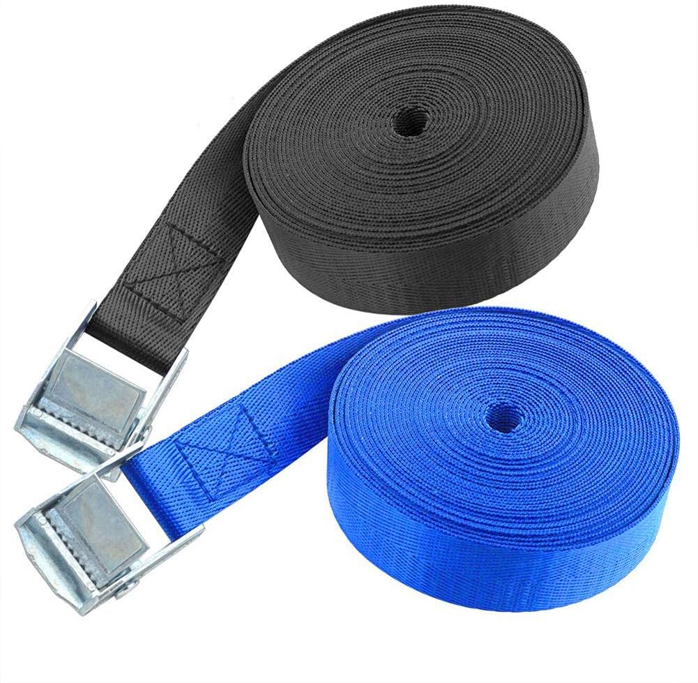 Ratchet TieDown Straps, 16.4 Foot Heavy Duty Tensioning Belts, Lashing