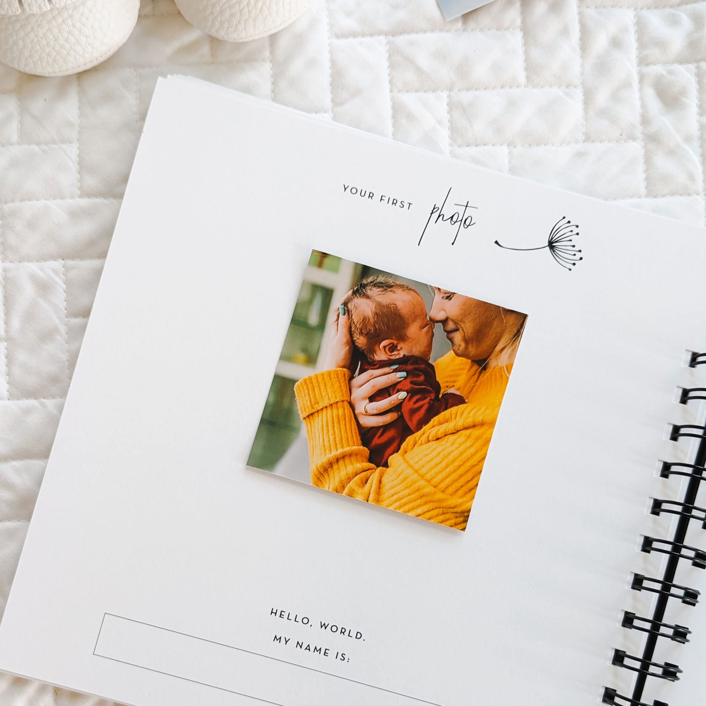 Pregnancy Journal: Welcoming Our Little One, A simple black and white keepsake journal to document important pregnancy milestones + add photos