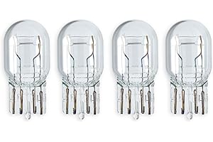 lumenivo Replacement for Philips 7443 Bulb Miniature Automotive Light Bulbs 25W 13.5V T6.5 Wedge Base for Brake Tail Light, Rear Backup, Side Marker, Park Light, Daytime Running Light - 4 Pack