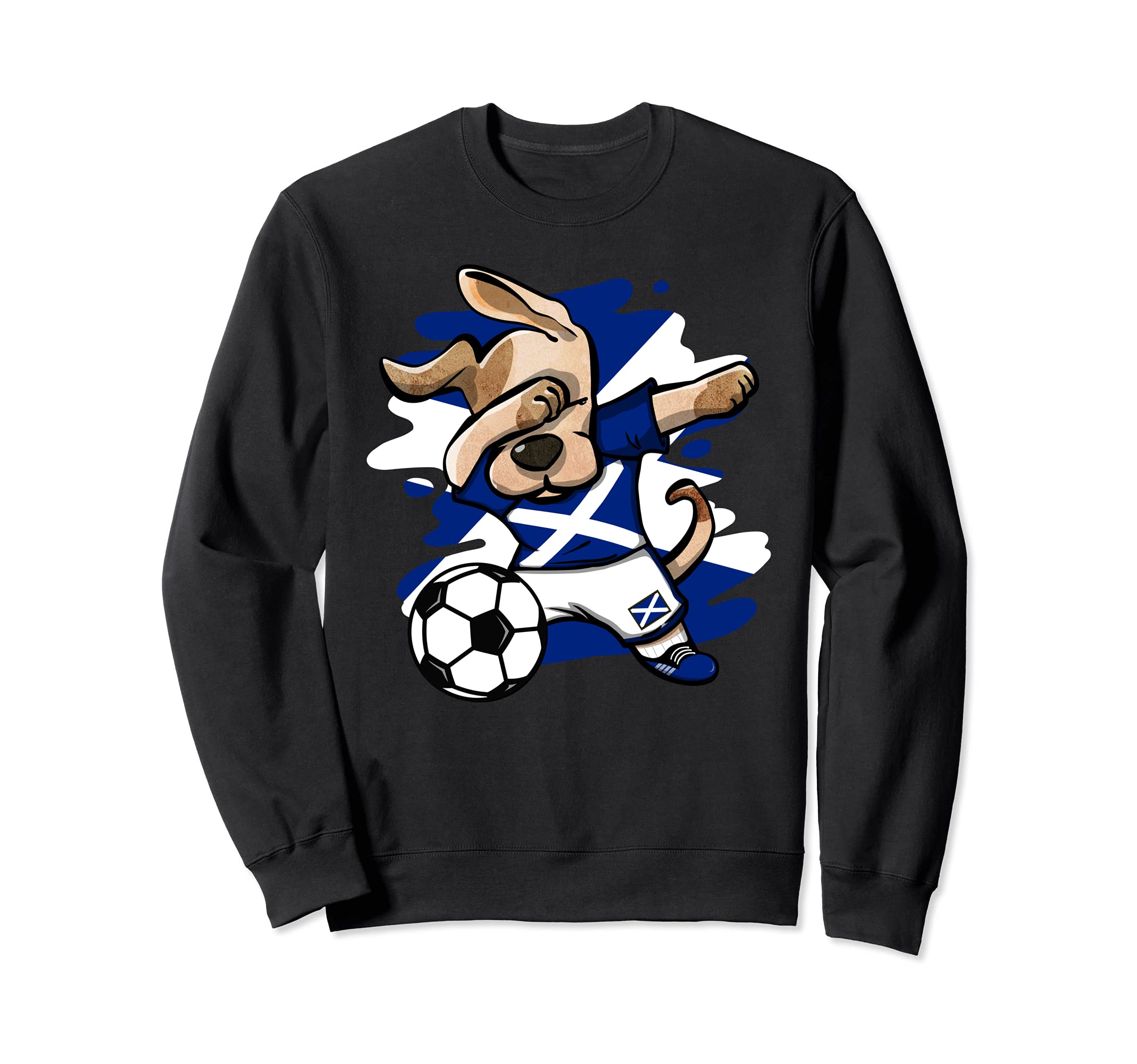 Dab Dog Scotland Soccer Fans Jersey Scottish Flag Football Sweatshirt
