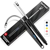 NorOasis Rechargeable Electric Candle Lighters, 2-Pack, Black | Flameless, Windproof, Long Lighter with 360° Flexible Neck, L