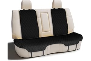 FH Group Car Seat Cushion Neosupreme Automotive Seat Cushions - Universal Fit, Rear Car Seat Cushion, Car Seat Cushions With Non-slip Silicone Backing for SUV, Sedan, Van Rear Set Black