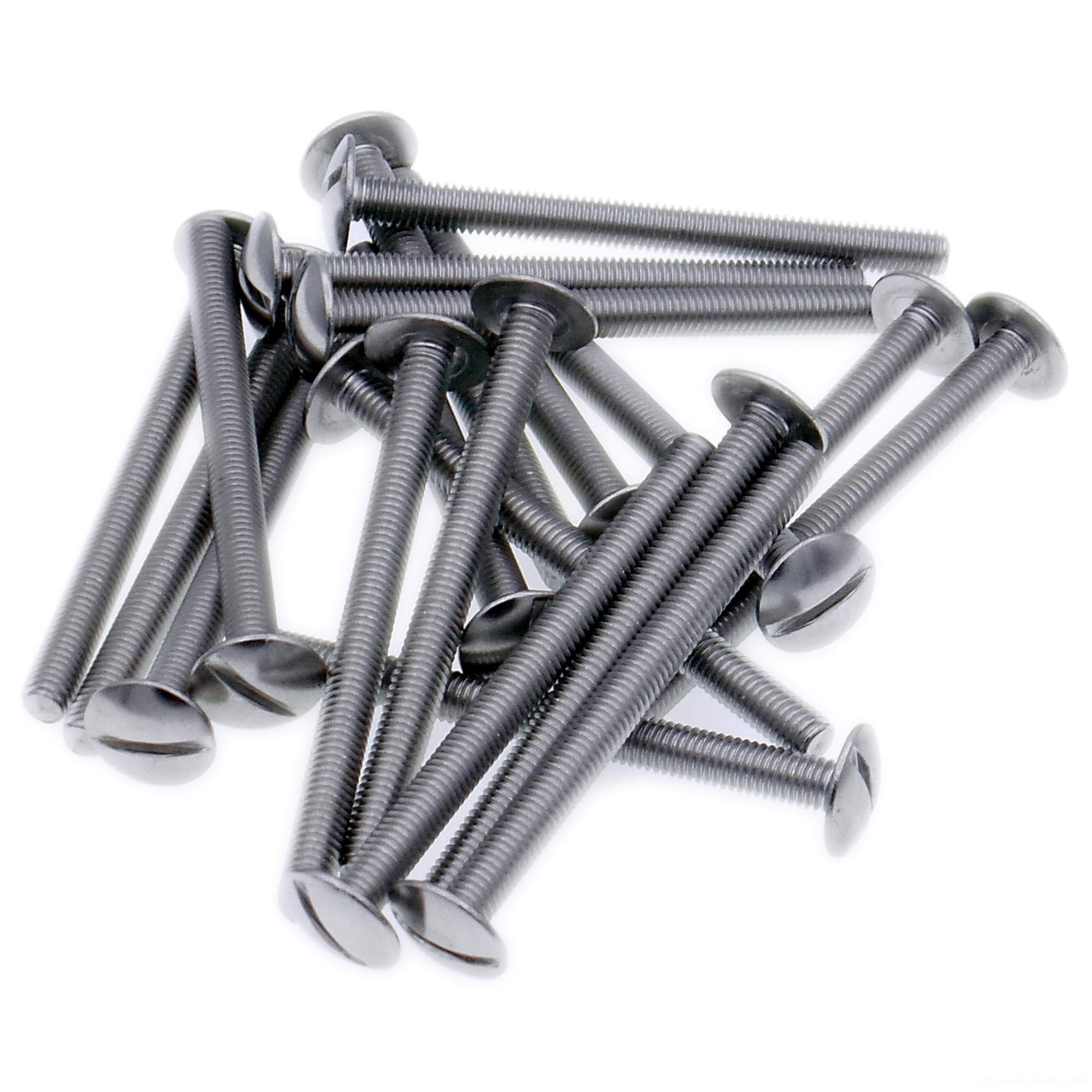 M3 (3mm x 40mm) Slot Mushroom Machine Screw (Bolt) - Stainless Steel (A2) (Pack of 20)