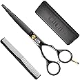 CIICII Hair Cutting Scissors, 6.5 Inch Professional Hair Scissors Set (Hair Cutting Shears Beard Trimming Grooming Haircut Kit) Right Left Handed Barber Scissors for Home Salon DIY Hairdressing