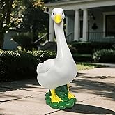 ASDFG Porch Goose Statue Garden Décor - Large Outdoor Goose Sculpture, Resin 20″ High Duck Figurine Yard/Lawn/Patio Outdoor Decorations, Housewarming Birthday Gifts