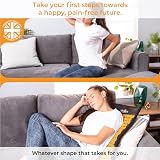 LyfeFocus Acupressure Mat & Pillow Set with Travel Bag – Black & Orange view 5