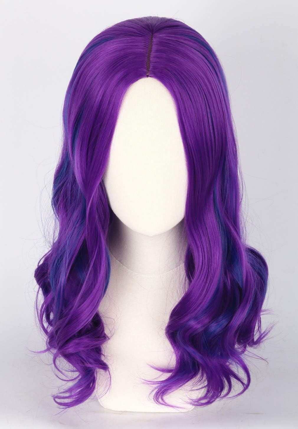 Topcosplay Mal wig for Girls Kids Purple and Blue Wig Halloween Fancy