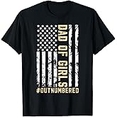 Girl Father's Day Daddy & Dad of Girls Outnumbered T-Shirt