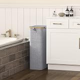 Lifewit 75L Slim Laundry Basket with Lid Grey Narrow Foldable view 2
