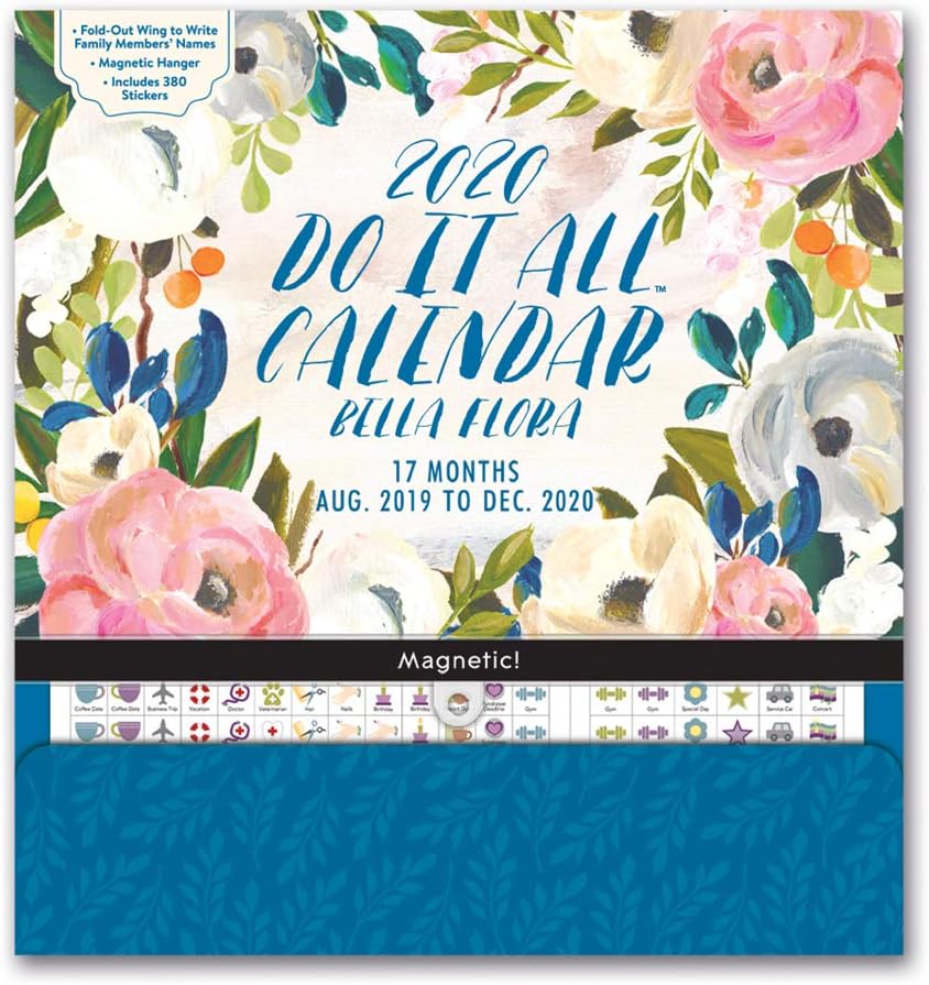 Office Orange Circle Studio 2019 Do It All Magnetic Wall Calendar Bold 