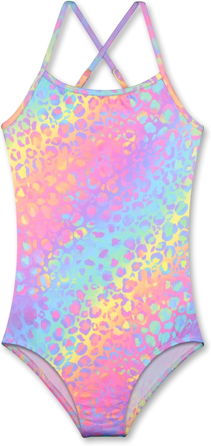 Quick-Dry Cross-Back Swimsuit for Active Girls