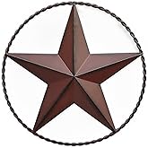 JoyEvy 12.4" Red Barn Star Wall Decor, Metal Stars for Outside or Inside Texas Stars Art Rustic Vintage Western Country Home Farmhouse Wall Decoration
