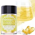 Edible Glitter - Gold Luster Dust Edible for Drinks Cakes, Food Grade Cake Decorating Shimmering Glitter, Sprinkle Powder Glitter for Cocktails, Strawberries, Chocolates, Cookie - 5g