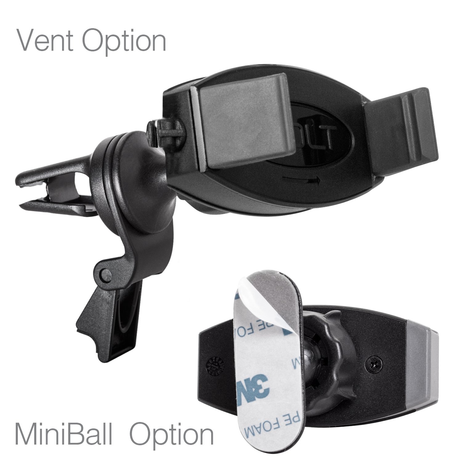 iBOLT miniPro Vent Universal Car Dock for iPhone 5/6 / 6s plus / 7/8 / 8 plus/X, Samsung Galaxy S8 / S9 / S7 / S6 / Note 4 / Note 5, Note 7 / Note 8, Sony's, LG, MotoX, HTC 's