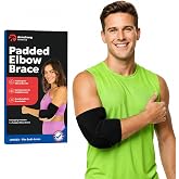 Soft Elbow Pad For Bursitis &amp; Elbow Tendonitis Relief Wrap | Padded Compression Sleeve for Bursitis | Tendonitis Relief Wrap Pads | Tennis Elbows Brace for Women Men | Arm Cushion Brace | Large / XL