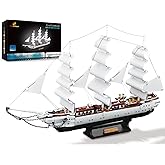 JMBricklayer Ship Building Sets for Adults, White Swan Model Ship Sailboat 40104, Pirate Ship Building Toy Home Decor, Ideal