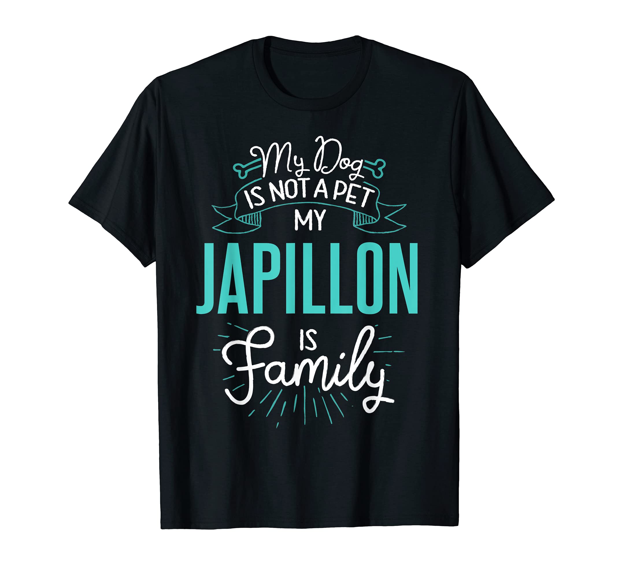 Cute Japillon Design Family Dog Giftn T-Shirt