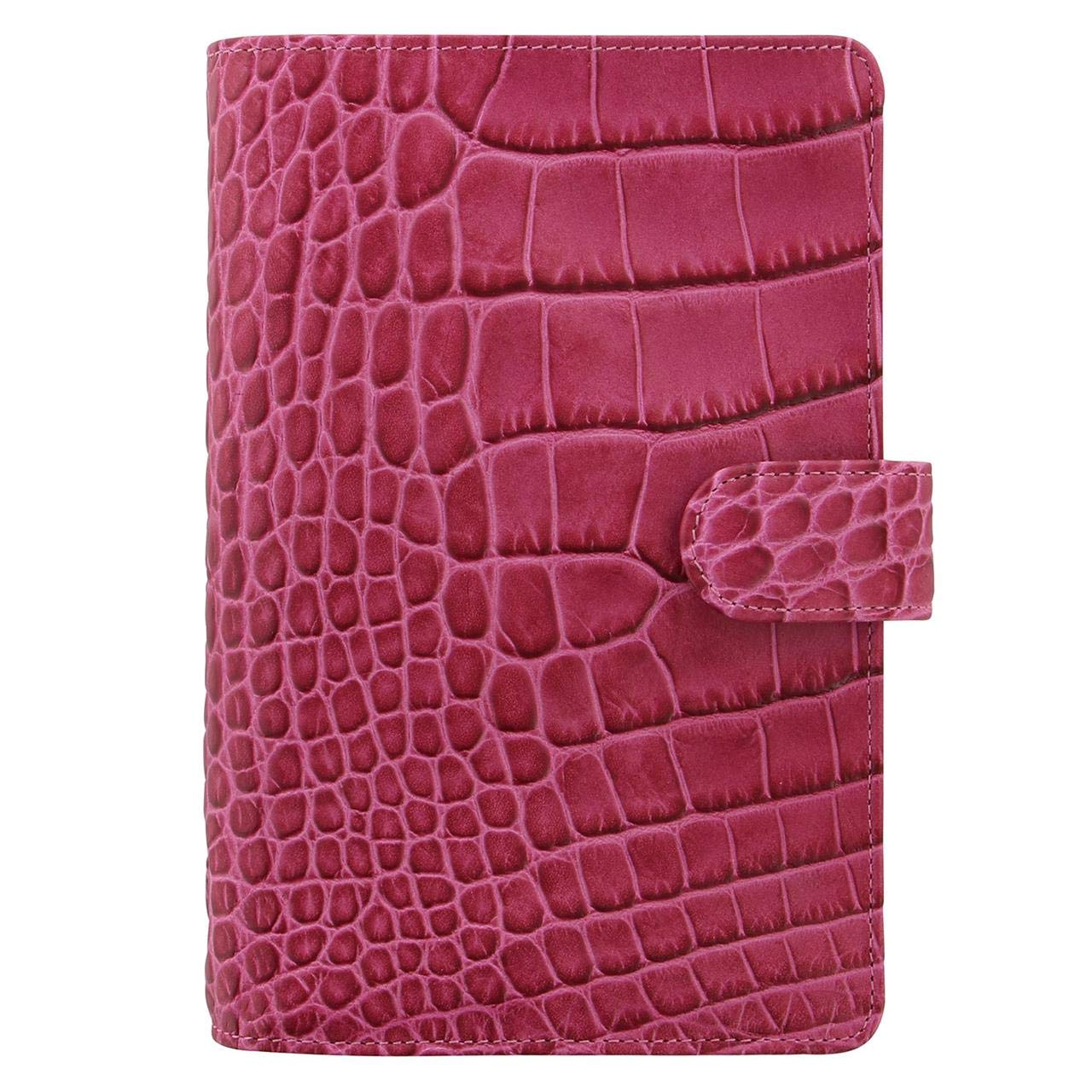 Personal Compact Classic Croc Fuchsia Organiser — image 1
