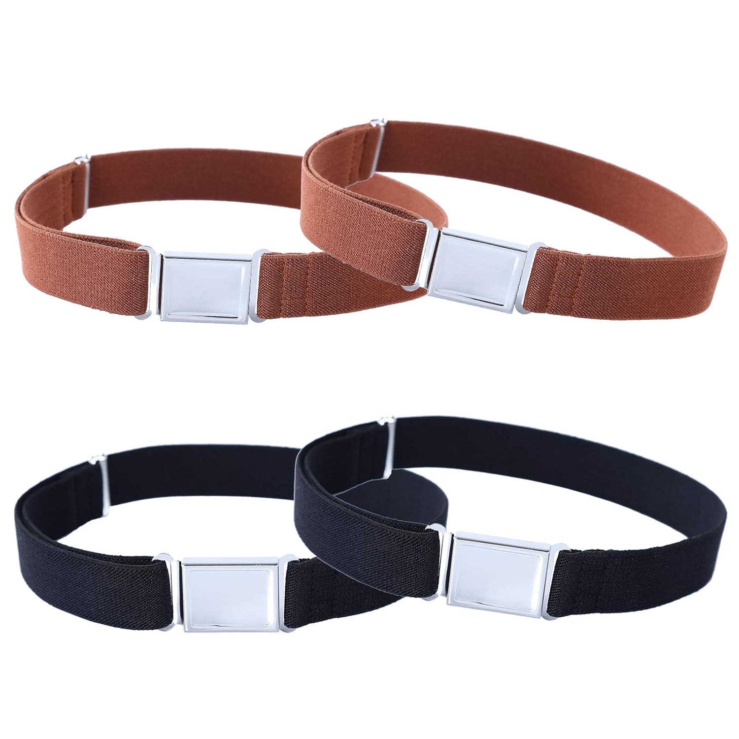 4PCS Kids Boys Adjustable Belt Big Elastic Stretch Belt with