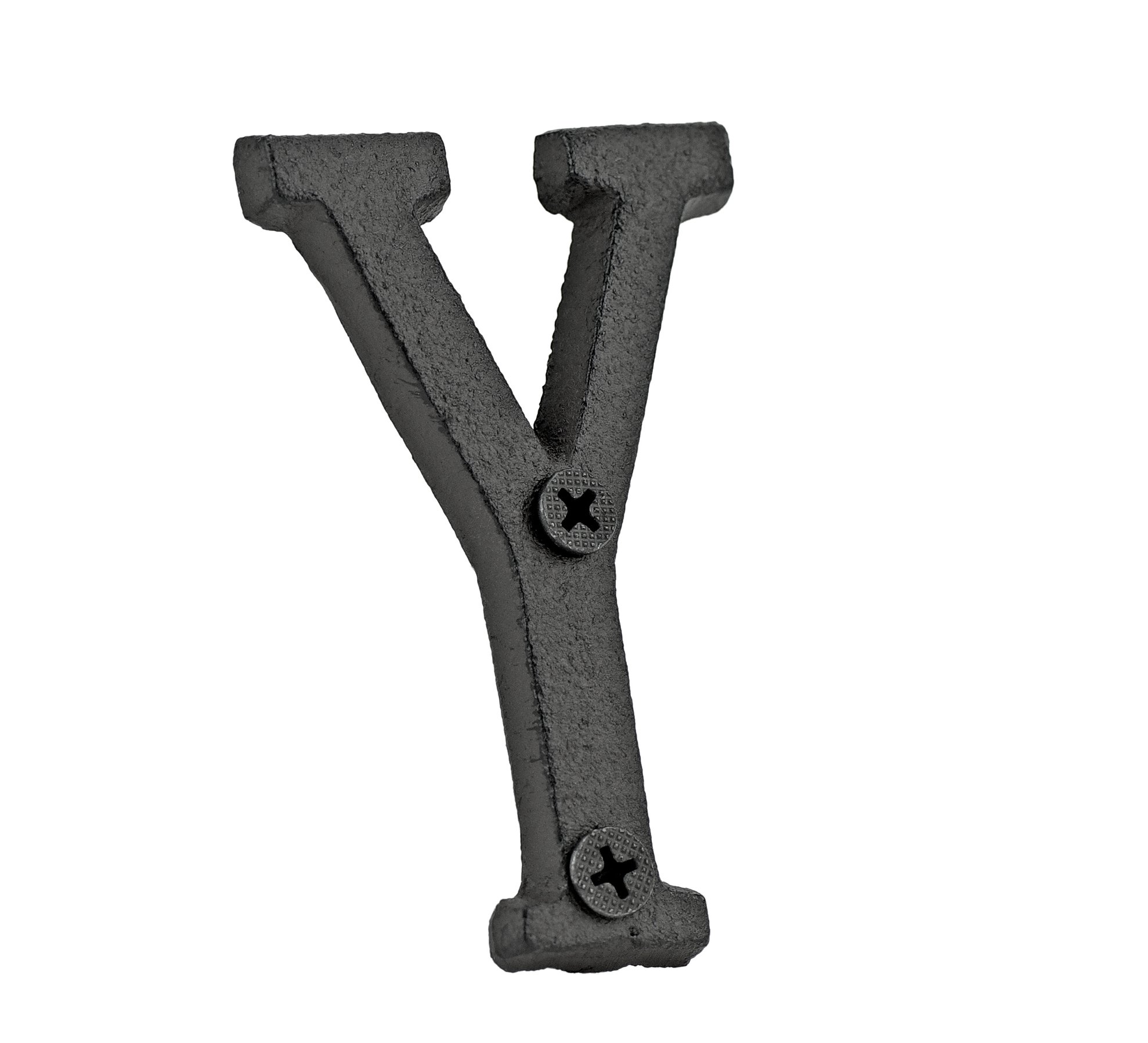 FiveSeasonStuff Vintage Decorative Cast Iron Letters with Mounting Screws (Y)