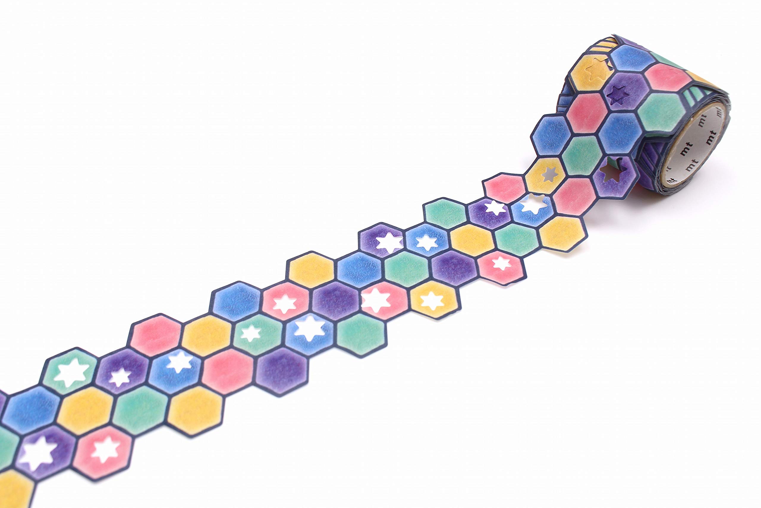 MT fab 'Stars and Tiles' Die-Cut Washi Masking Tape 45mm x 3m - 1 roll