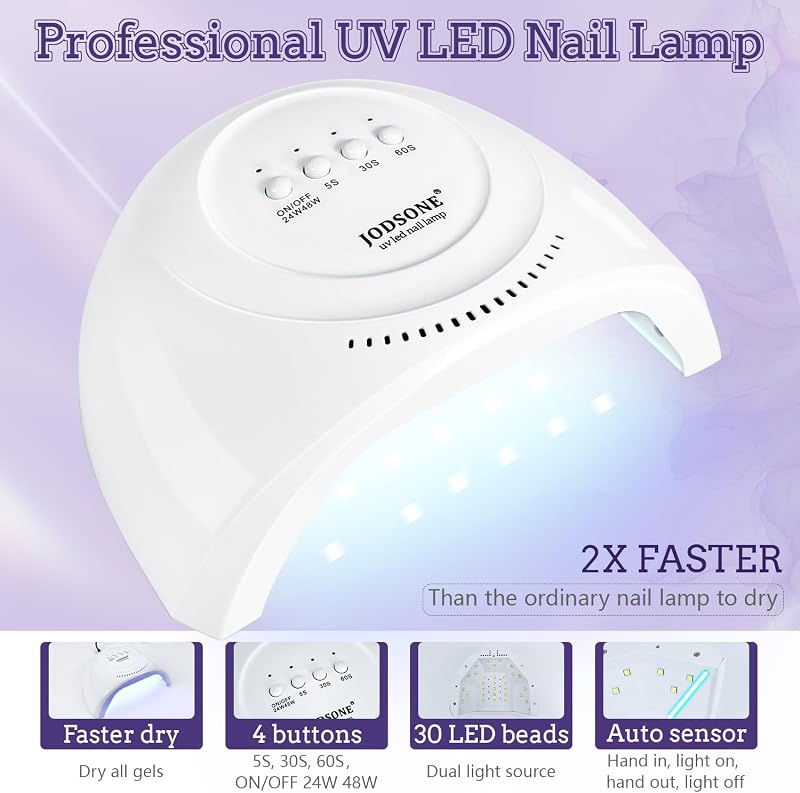 Kit de esmalte de uñas de Gel de 20 colores con Base de luz UV capa superior mate Gel de uñas vibrante de alto brillo equipado con herramientas de manicura… — foto 2 de 8