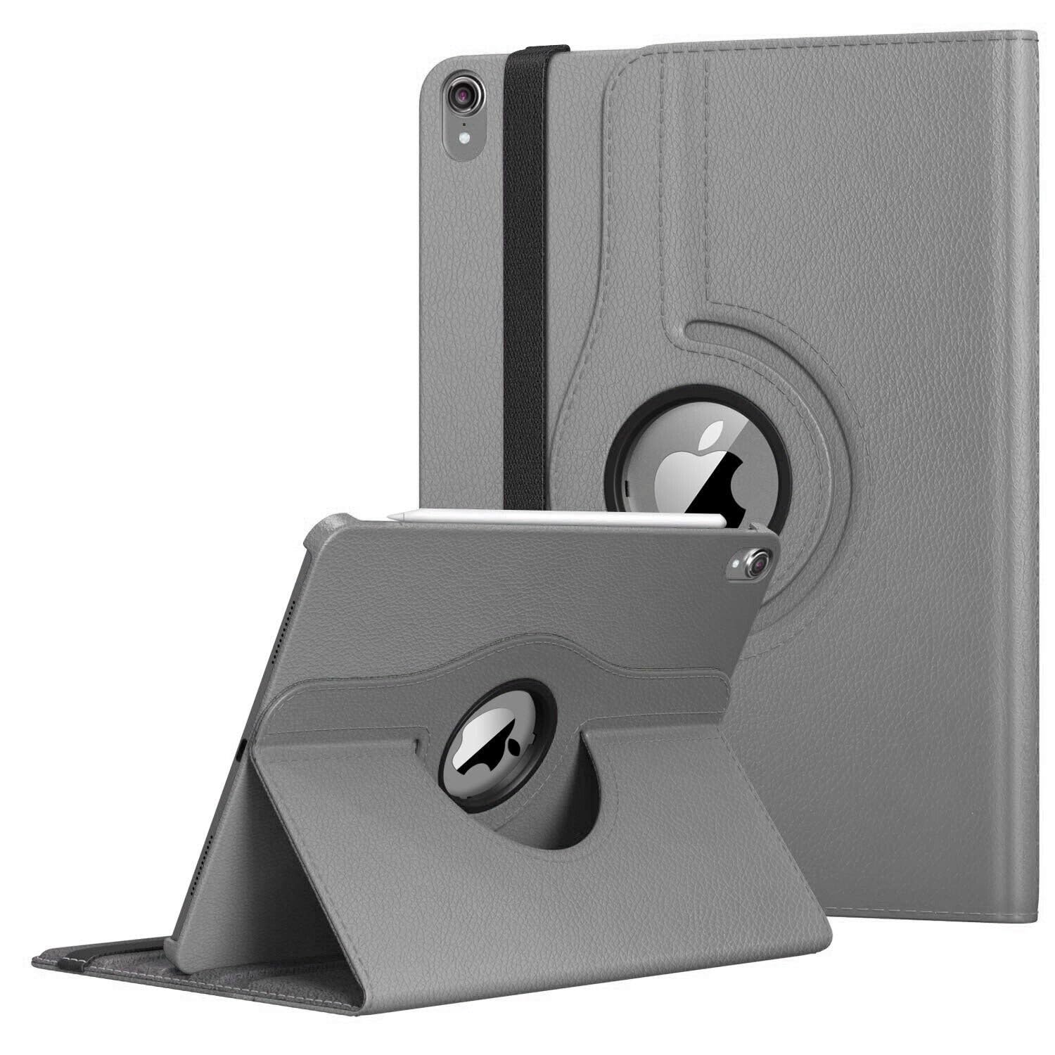 Rotate 360° Leather Stand Cover For Apple iPad 10th/11th Generation Released 2022/2025 and Model Numbers are A2757, A2777, A2696, A3355, A3356, A3354 (Grey)