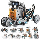 Solar Robot Kit, 14-in-1 STEM Building Toy for Kids DIY Science Robotic Set | Solar or Battery Powered Robot Building Kit, Educational STEM Robotic Toys for Kids Ages 8-12 Science Construction Gift