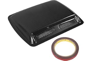 DAUERHAFT Hood Scoop Vent Cover, Decorative Air Flow Intake Cover, Hood Air Flow Intake Covers Elegant ABS Easy Installation for Cars(Carbon Fiber)