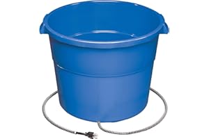 API® Heated Bucket | Heated Round Water Bucket | Horse Stables and Livestock Pails for Winter No Freeze | Made in USA - 64 Quart (16 Gallon), 1 Count