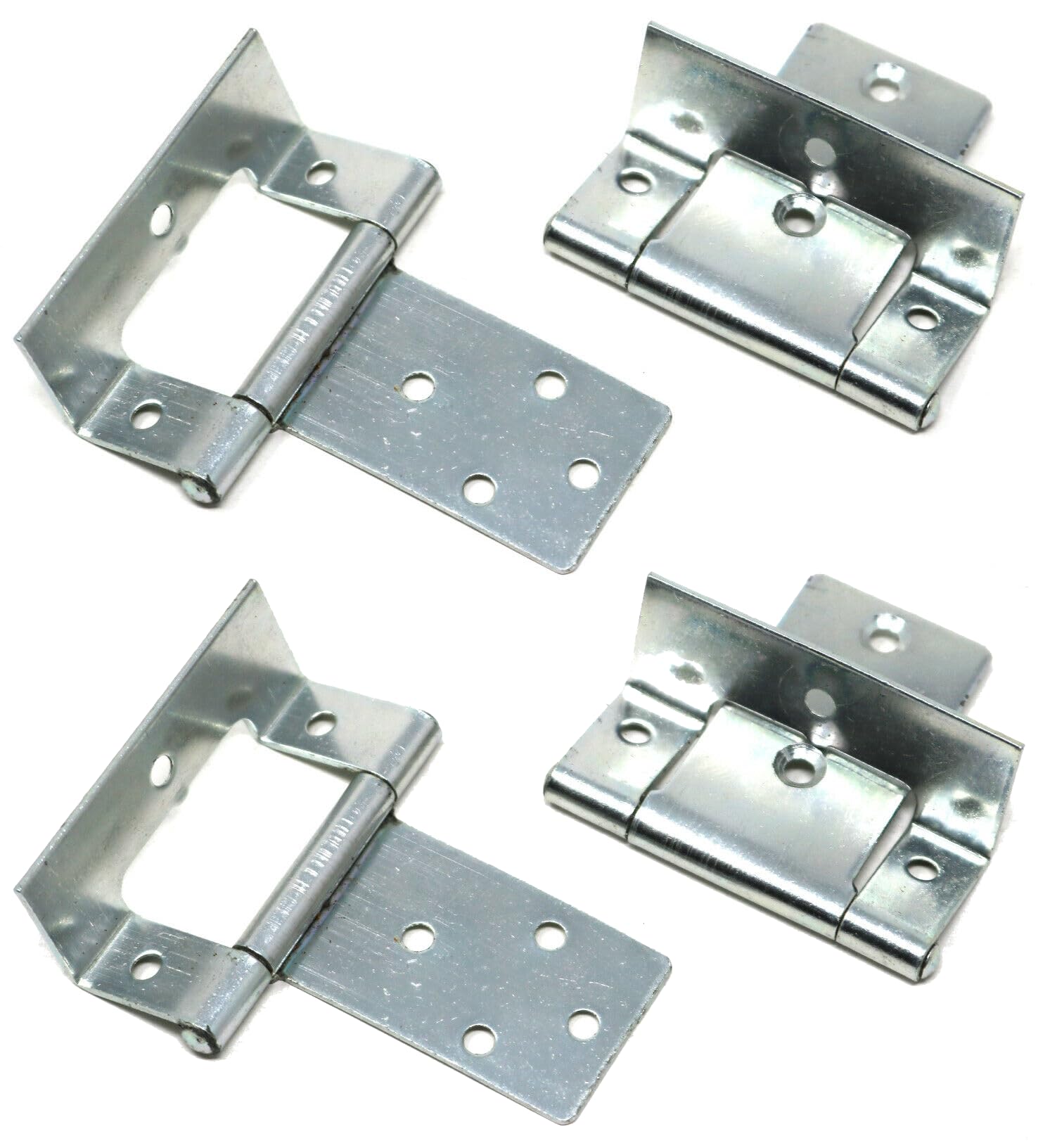 fiXte Non Mortise Cranked Flush Hinge Partial Wrap Cupbaord Cabinets Boxes 50mm (Pack 0f 4)