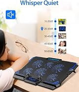 LIANGSTAR Laptop Cooling Pad 6 Fan Blue LED 15.6-17 Inch Cooler view 2