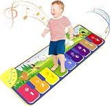 CaftyMids Kids Non-slip Piano Mat 19 Keys Musical Playmat 110x36cm