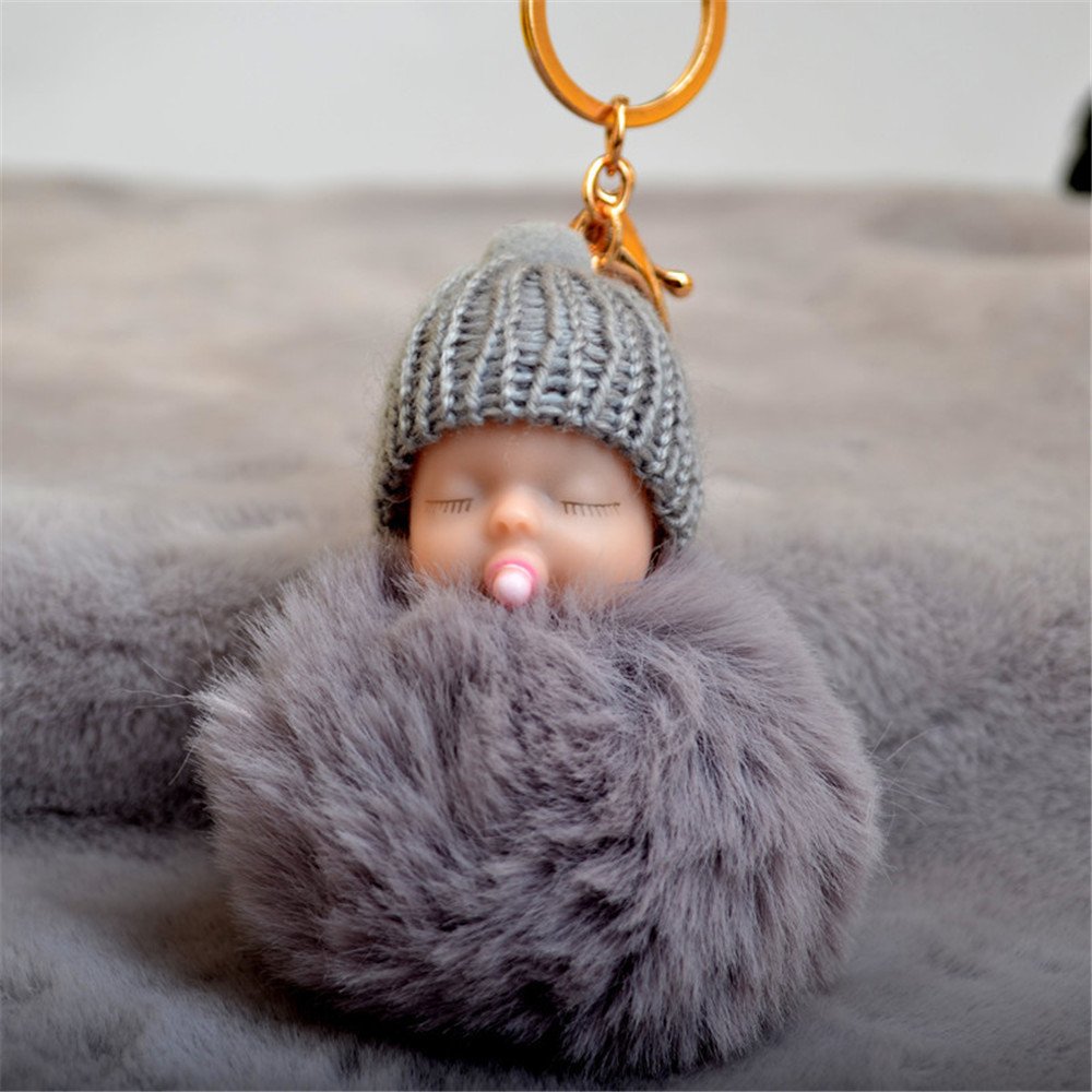 Nibesser Porte Cles Mignon Peluches Poupees Hairball Pompon Bebe Avec Tetine Femme Fille Decoration Accessoires Pour Sac Cle De Voiture Multi Couleurs 15c 8cm Bagages Porte Cles Lawawarenesssociety In
