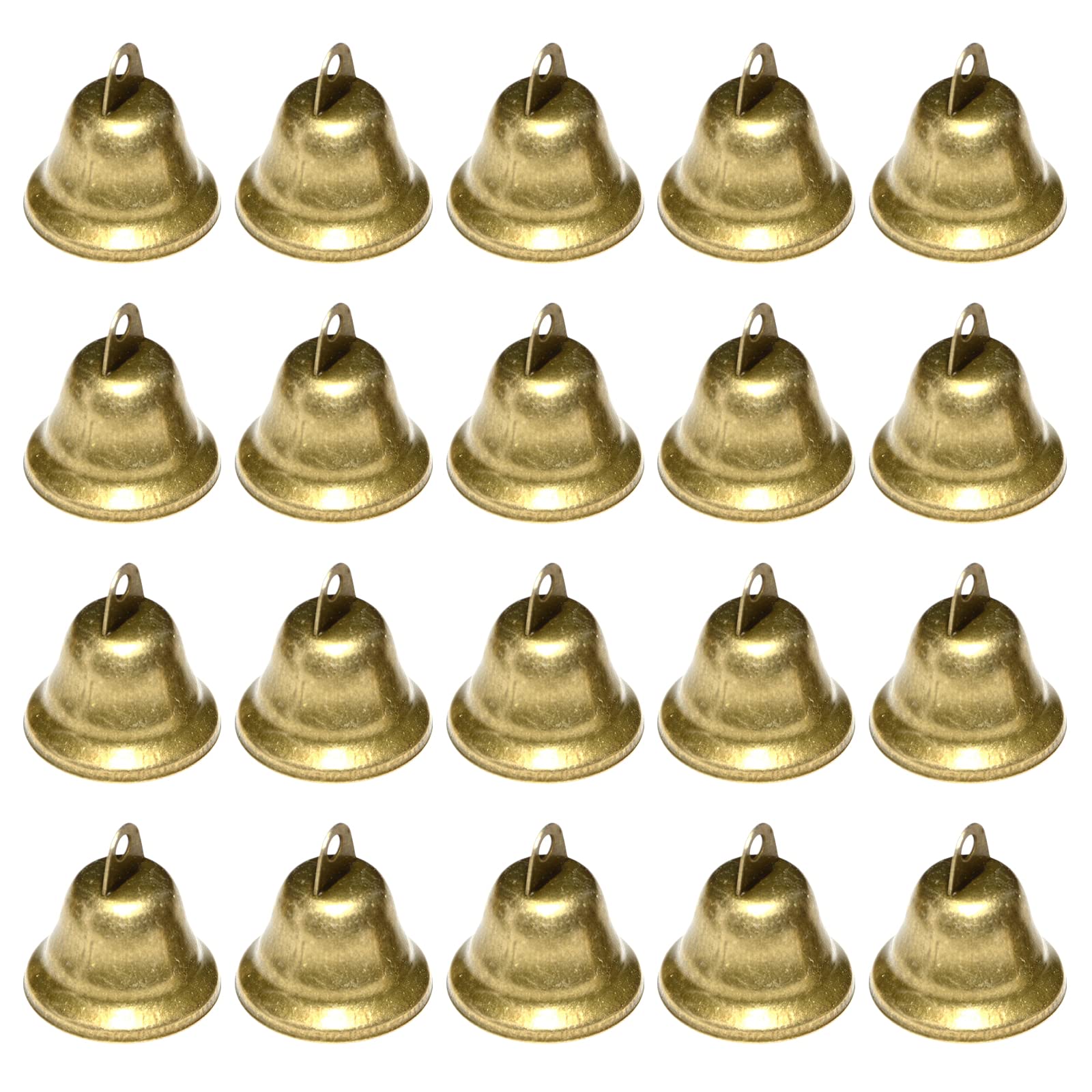 GmeDhc Small Bells, 20 Pieces Vintage Metal Jingle Bell for Wedding Festival Decorations, Christmas Trees, Keyring, DIY