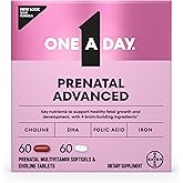 One A Day Prenatal Advanced- Prenatal Vitamins with Folic Acid, Choline, DHA & Iron, Pregnancy Vitamins for Women to Support 