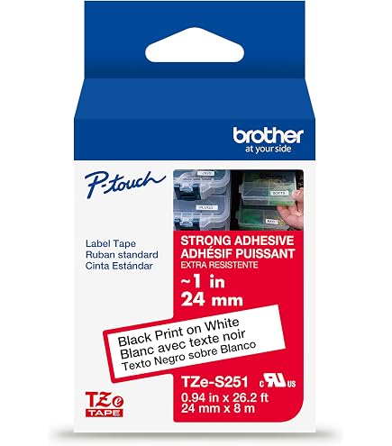 Brother Genuine P-touch TZE-S251 Tape, 1