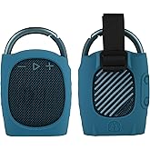 TXEsign Silicone Protective Carrying Case Compatible with JBL Clip 4 - Portable Mini Speaker Stand UP Cover Pouch for JBL Clip 4 (Blue)