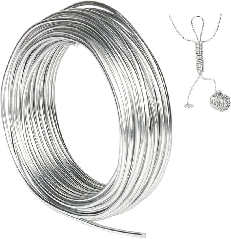 Tenn Well Aluminum Craft Wire 9 Gauge 3mm Thick 50 ft Bendable 99.9% Aluminum