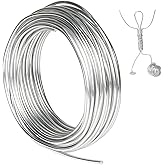 Tenn Well 9 Gauge Aluminum Craft Wire, 50 Feet 3mm Bendable Armature Wire | for Sculpting, Jewelry Making, Doll Making, Crafting, Modelling, Bonsai Training