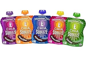 Mamma Chia Squeeze 5 variety (10 pack) Wild Raspberry,Green Magic,Blackberry bliss,Strawberry ,Mango coconut