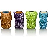 Geeki Tikis Star Wars Ahsoka Ceramic Mini Muglet 4-Pack | Party Cocktail Shot Glasses For Liquor and Beverages | Each Holds 3 Ounces