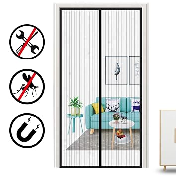 Liveinu Fliegengitter Tur Insektenschutz Magnet Fiberglas Vorhang